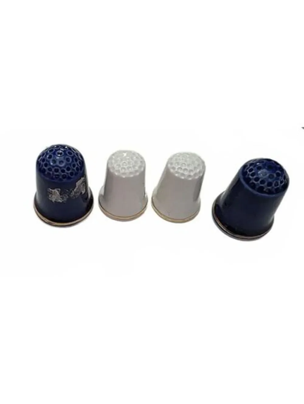 4 Vintage Netherlands Dutch Souvenir Porcelain Thimbles Set